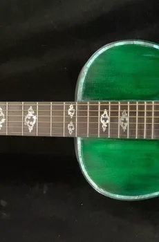 Blueberry Left Handed Handmade Parlor Size Acoustic Guitar Pre-Order 90 Days