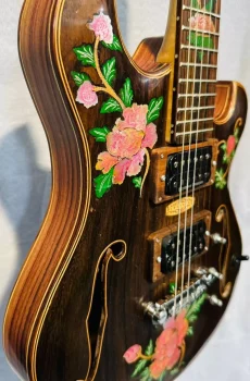 Blueberry Handmade Electric Guitar Floral Seymour Duncans Pre-Order 90 Days