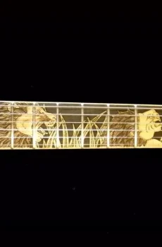 Blueberry Handmade Electric Baritone Guitar Dragon Built to Order in 90 Days