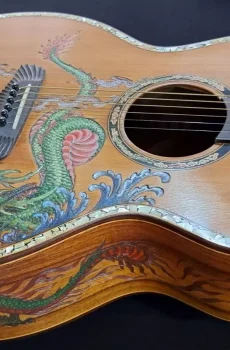 Blueberry Handmade Grand Concert Acoustic Guitar Dragons Pre-Order 90 Days
