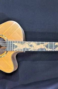 Blueberry Handmade Grand Concert Acoustic Guitar Unicorn Motif Pre-Order 90 Days