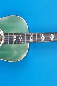 Blueberry Handmade Parlor Size Acoustic Guitar Caravan Motif Pre-Order 90 Days