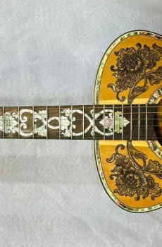 Blueberry Left Handed Handmade Grand Concert Acoustic Guitar Pre-Order 90 Days