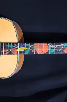 Blueberry Handmade Grand Concert Acoustic Guitar Birds Pre-Order 90 Days