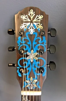 Blueberry Handmade Grand Concert Acoustic Guitar Winter Motif Pre-Order 90 Days