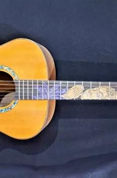 Blueberry Handmade Gr. Concert Acoustic Guitar Buddhist Motif Pre-Order 90 Days