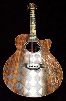 Blueberry Handmade Grand Concert Acoustic Guitar Lions Built to order in 80-Days