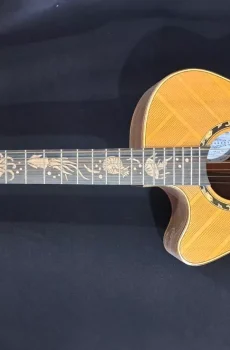 Blueberry Handmade Lefty Grand Concert Acoustic Guitar Mermaid Pre-Order 90 Day