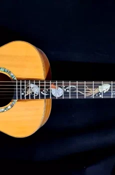 Blueberry Handmade Grand Concert Acoustic Guitar Mermaid Motif Pre-Order 90 Days