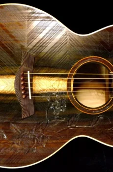 Blueberry Handmade Grand Concert Acoustic Guitar Floral Built to Order 90 Da