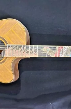 Blueberry Handmade Acoustic Dreadnought Guitar Eagle Motif Pre-Order 90 Days