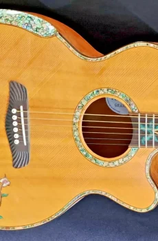 Blueberry Handmade Acoustic Guitar Grand Concert Birds Preorder 90 Days