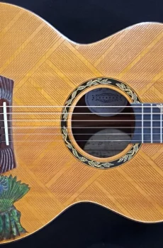 Blueberry Handmade Grand Concert Acoustic Guitar Bird Motif Pre-Order 90 Days