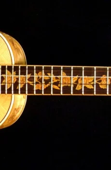 Blueberry Handmade Tenor Ukulele Floral Motif Pre-Order 90 Days