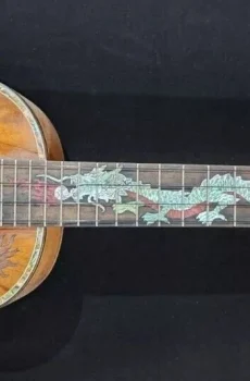 Blueberry Handmade Tenor Ukulele Dragon Motif Pre-Order 90 Day