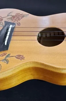 Blueberry Handmade Tenor Ukulele Floral Motif Pre-Order 90 Days