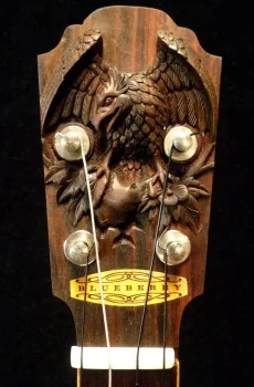 Blueberry Handmade Tenor Ukulele Eagle Motif Pre-Order 90 Days