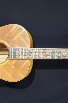 Blueberry Handmade Acoustic Tenor Guitar Celtic Motif Pre-Order 90 Days