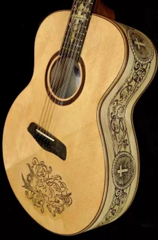 Blueberry Handmade Twelve String Acoustic Guitar Faith Motif Pre-Order 90 Days