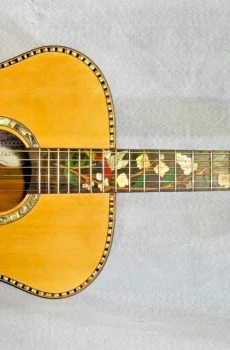 Blueberry Handmade Jumbo Size Acoustic Guitar Floral Motif Pre-Order 90 Days