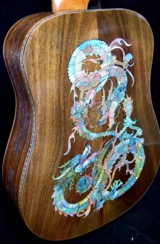 Blueberry Handmade Dreadnought Size Acoustic Guitar Dragon Built to Order