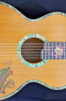 Blueberry Handmade Classical Nylon String Guitar Dragon Motif Pre-Order 90 Days