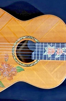 Blueberry Handmade Classical Nylon String Guitar Floral Motif Pre-Order 90 Days