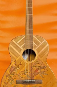 Blueberry Handmade Classical Nylon String Guitar Bird Motif - Pre-Order 90 Days