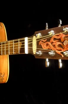 Blueberry Handmade Jumbo Size Acoustic Guitar Reaper Motif Pre-Order 90 Days