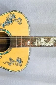 Blueberry Handmade Jumbo Size Acoustic Guitar Dragon Motif Pre-Order 90 Days