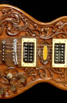 Blueberry Handmade Electric Guitar Floral Motif Seymour Duncan Pre-Order 90 Days