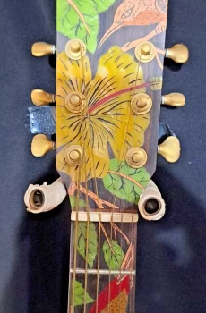 Blueberry Handmade Parlor Size Acoustic Guitar Bird Motif Pre-Order 90 Days