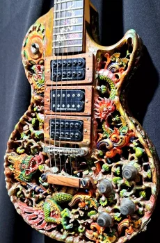 Blueberry Handmade Electric Cutaway Guitar with Seymour Duncan Pickups