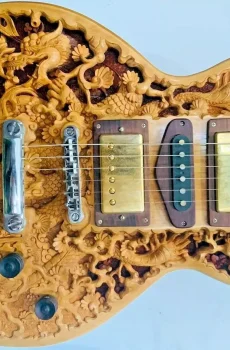 Blueberry Handmade Electric Guitar Dragon with Mirah Bang Ruby Pre-Order 90 Day