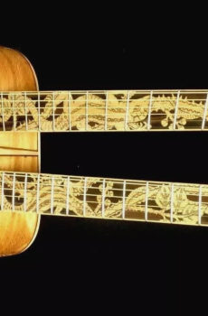 Blueberry Handmade Double Neck Acoustic Guitar Lizards FanFret Pre-Order 90 Days