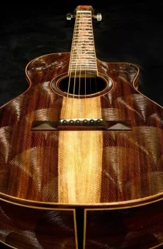 Blueberry Handmade Parlor Size Acoustic Guitar Bird Motif Pre-Order 90 Days